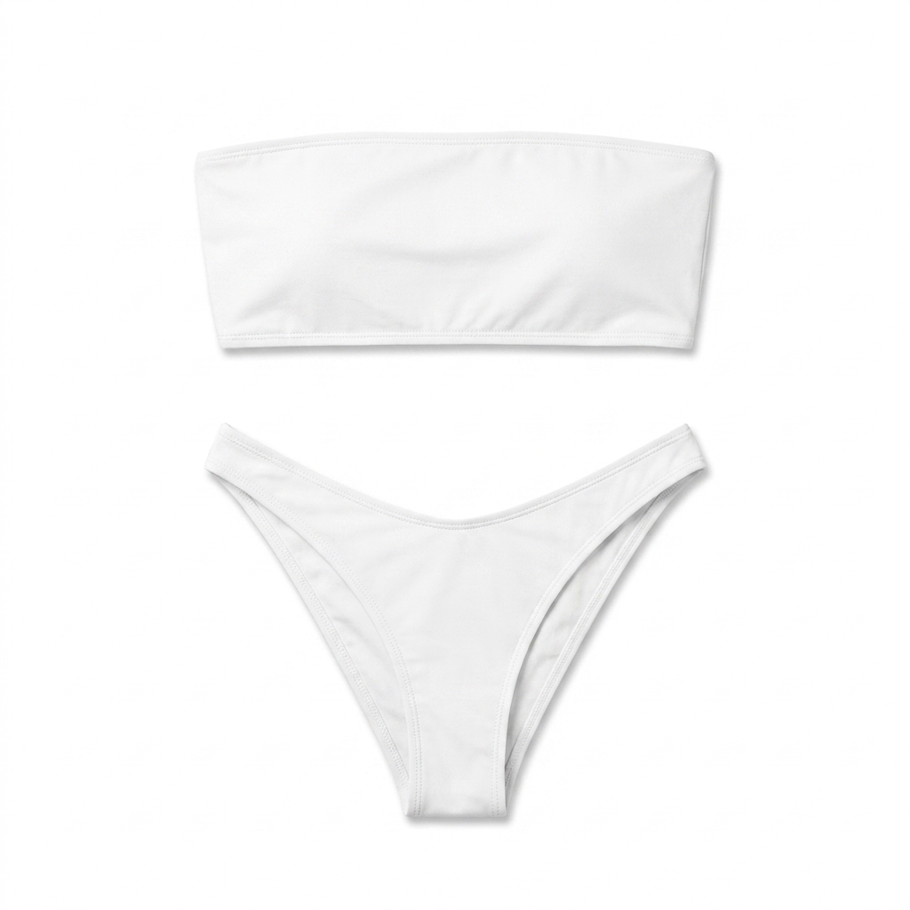 Custom All-Over Print Bandeau Bikini — Swimwear