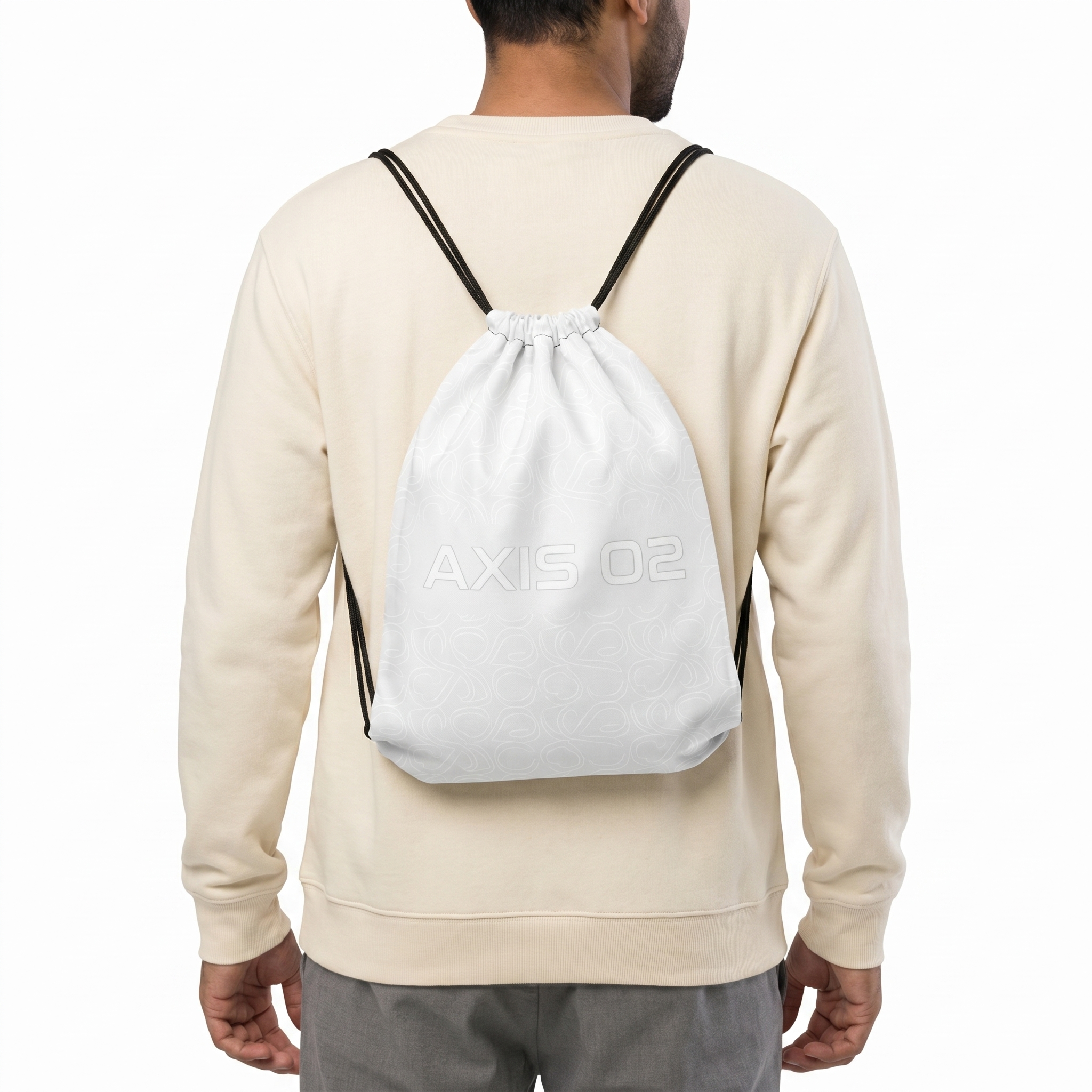 All-Over Print Drawstring Bag — model-1 — custom all-over print drawstring bag