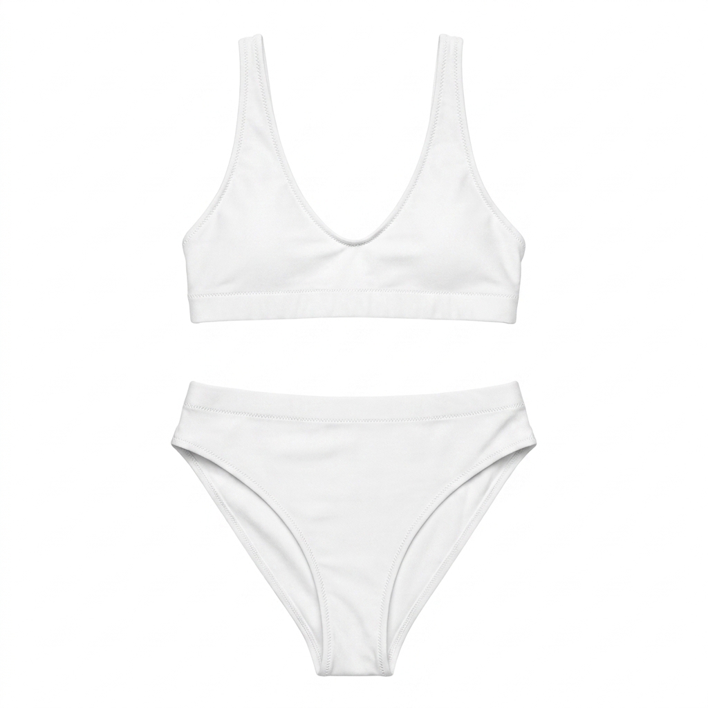 Custom All-Over Print Recycled High-Waisted Bikini — Swimwear