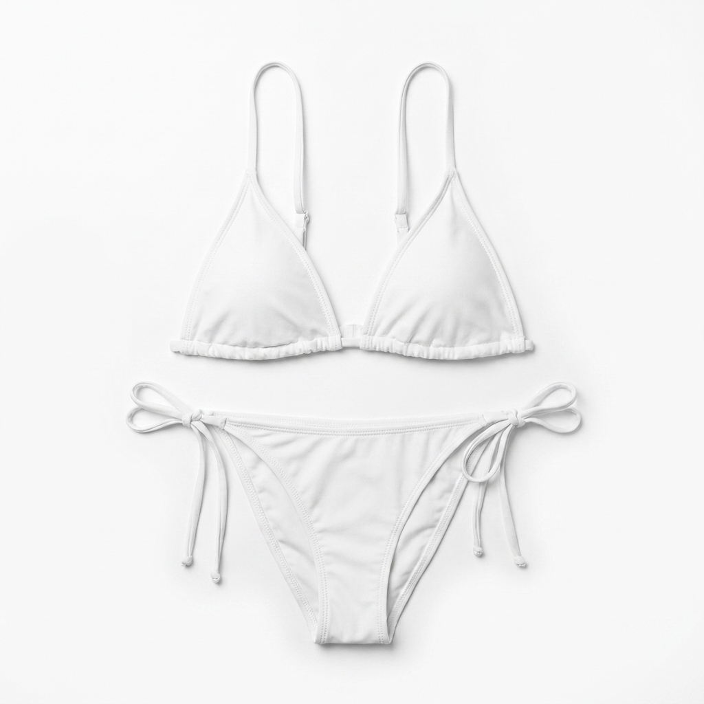 Custom All-Over Print Recycled Padded String Bikini Top — Swimwear