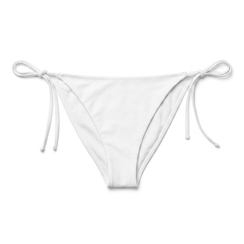 Custom All-Over Print Recycled String Bikini Bottom — Swimwear