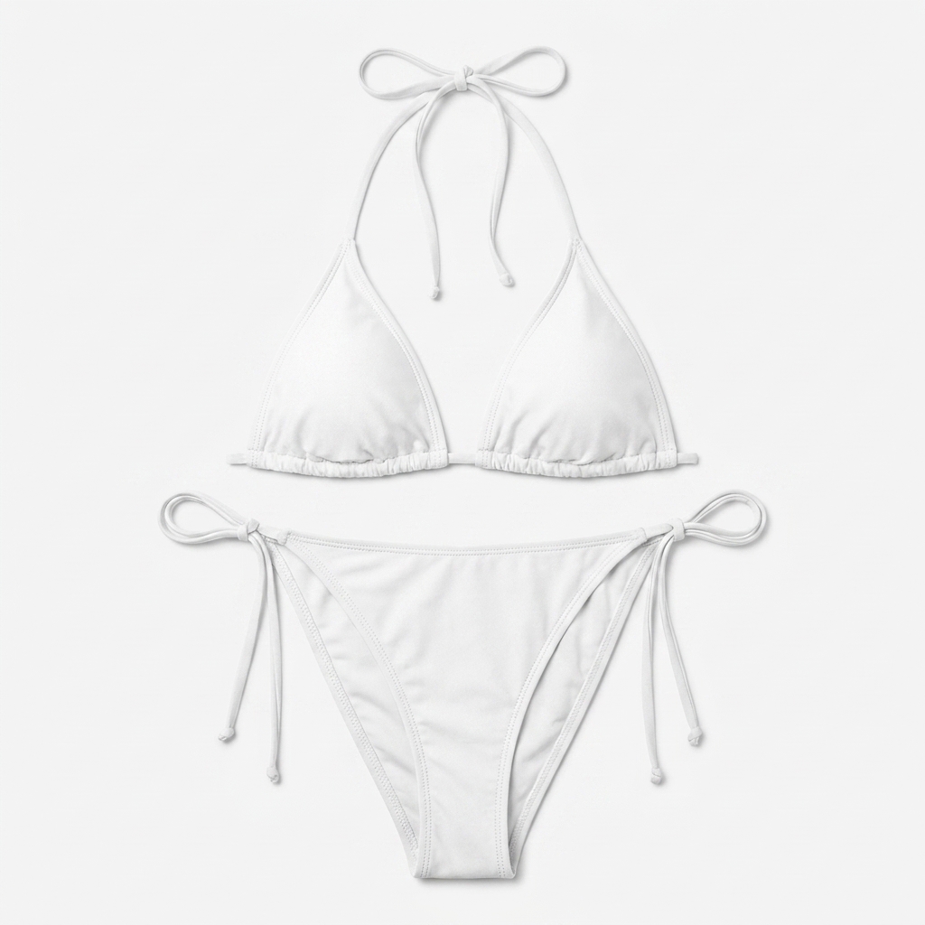 Custom All-Over Print Recycled String Bikini — Swimwear