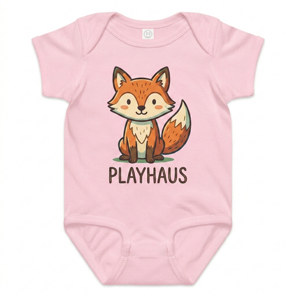 Custom Baby Jersey Bodysuit design direction 2: Bold Graphic Illustration featuring the PLAYHAUS wordmark