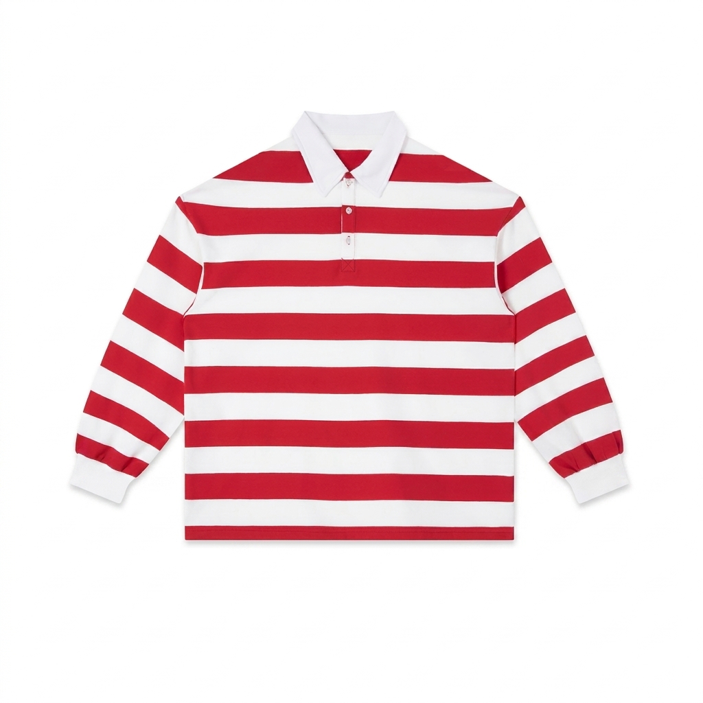 Custom Color Block Stripe Polo Shirt — Polos