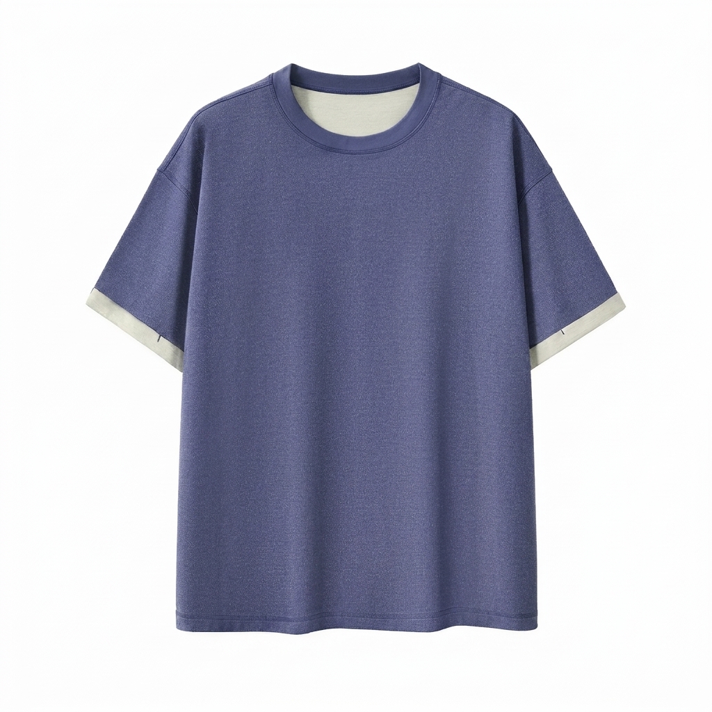 Custom Contrast Cuff T-Shirt — T-Shirts