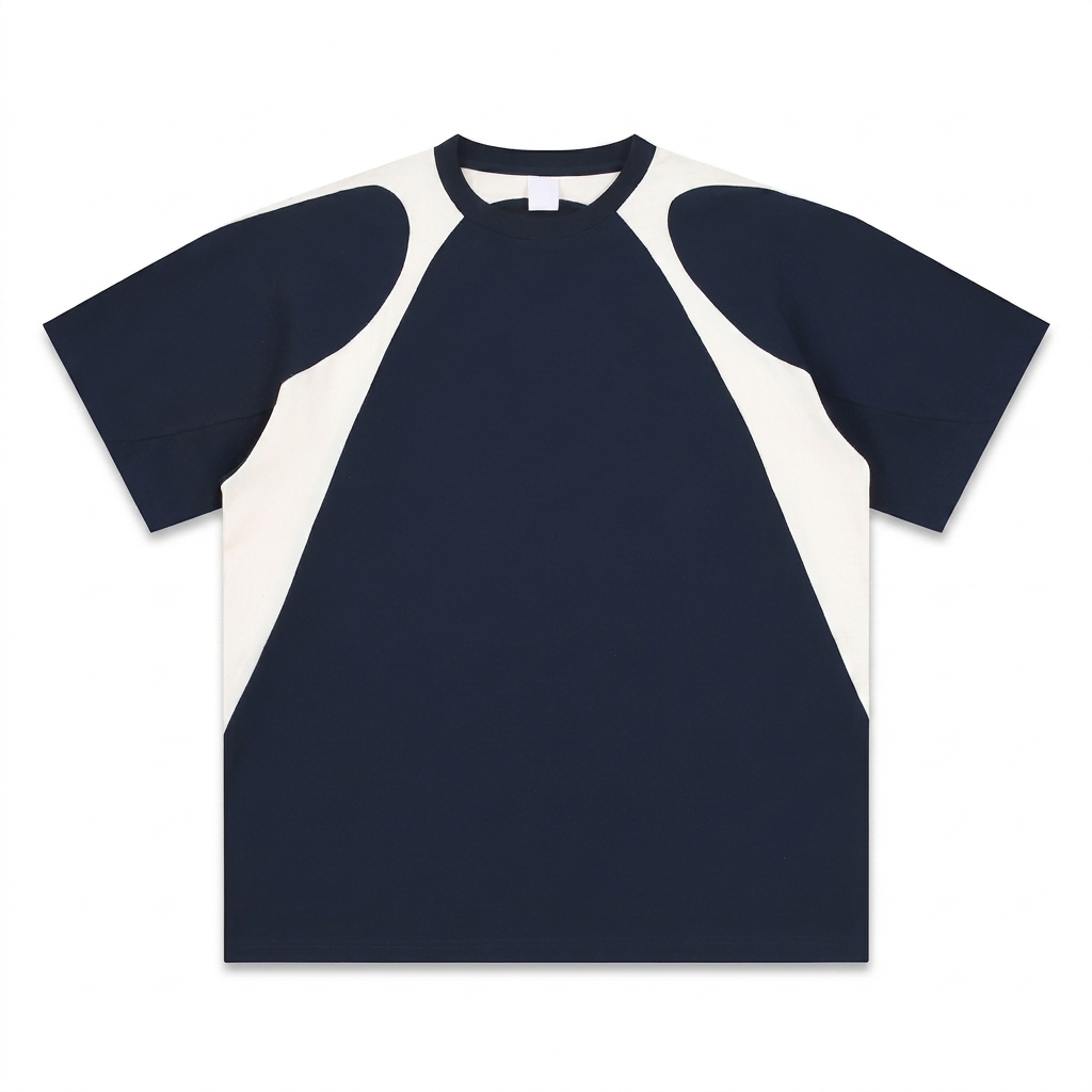 Custom Contrast Panel T-Shirt — T-Shirts