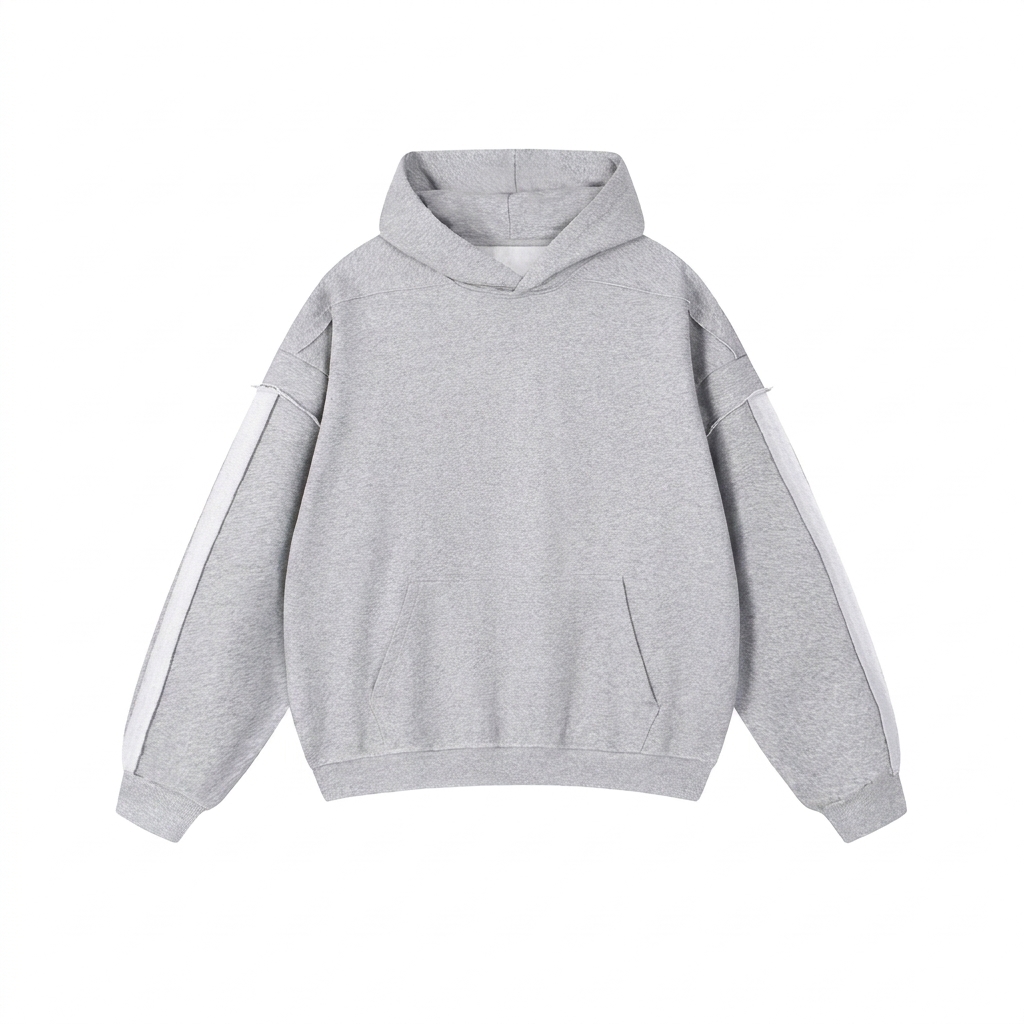 Custom Double-Layered Raw Edge Hoodie — Hoodies