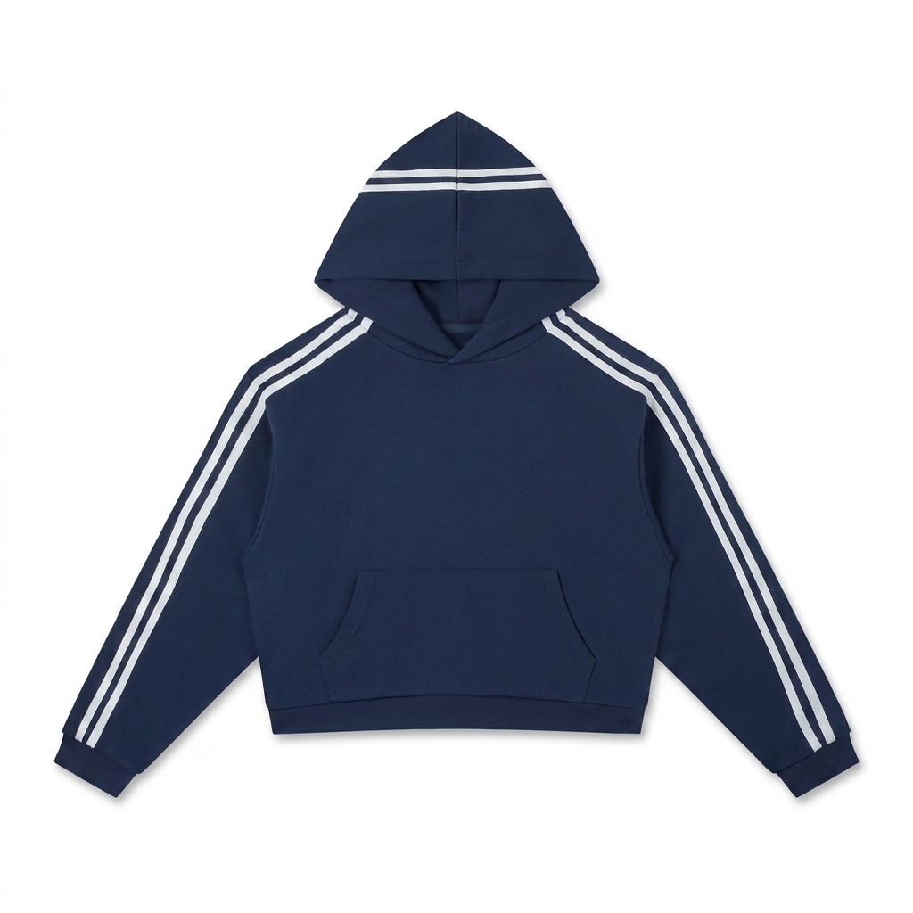 Custom Cropped Contrast Hoodie — Hoodies