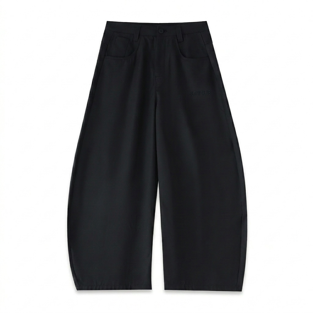 Custom Barrel Dress Pants design direction 1: Subtle Tonal Branding featuring the SLOW CLUB wordmark