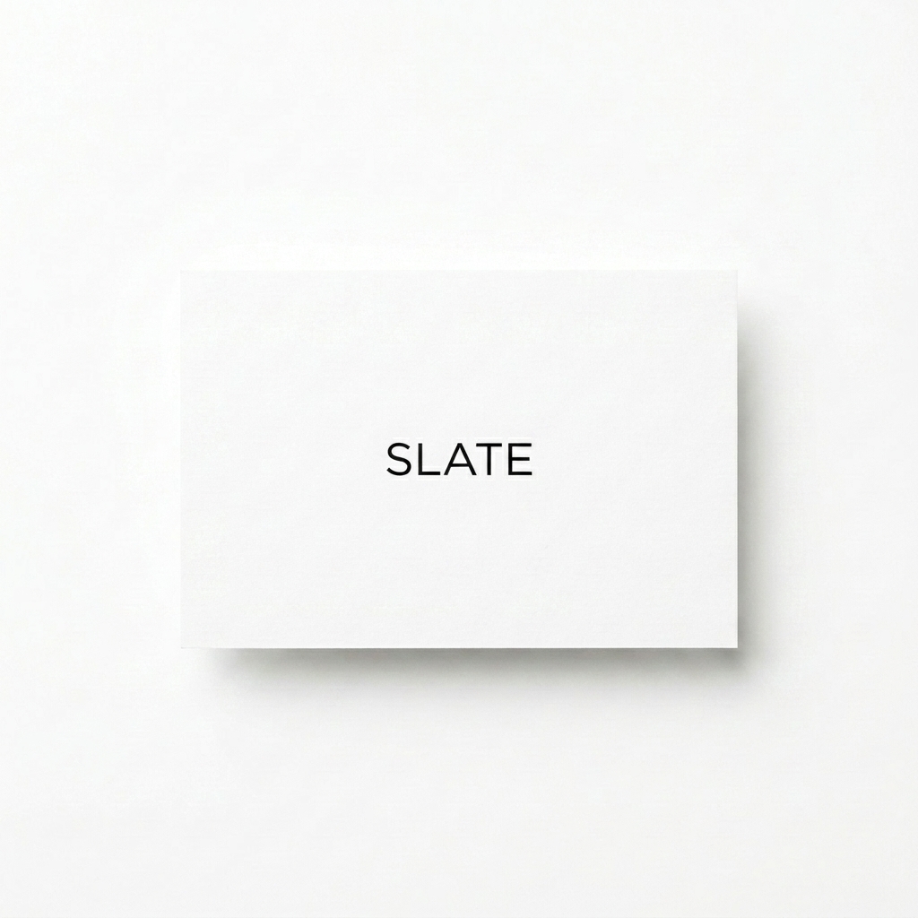 Custom Custom Business Cards design direction 1: Minimalist Wordmark featuring the SLATE wordmark