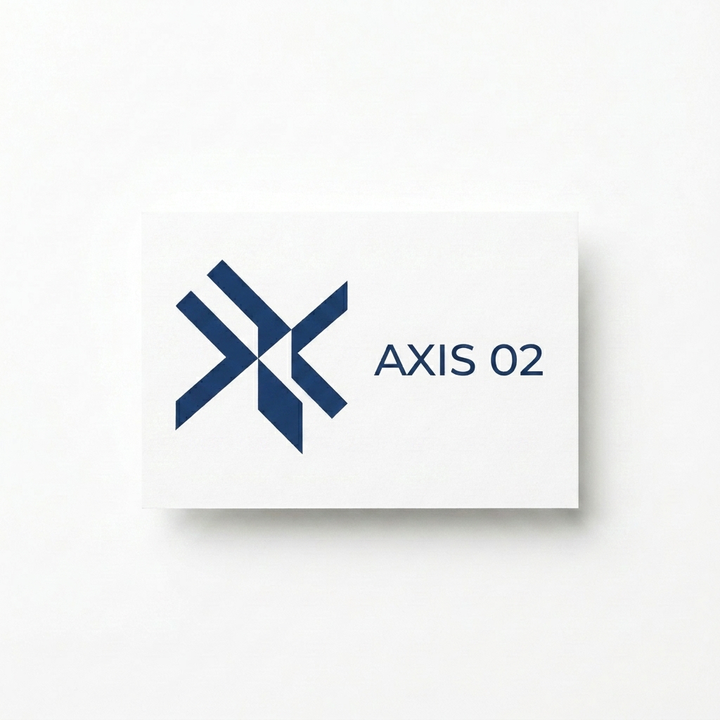 Custom Custom Business Cards design direction 2: Abstract Geometric featuring the AXIS 02 wordmark