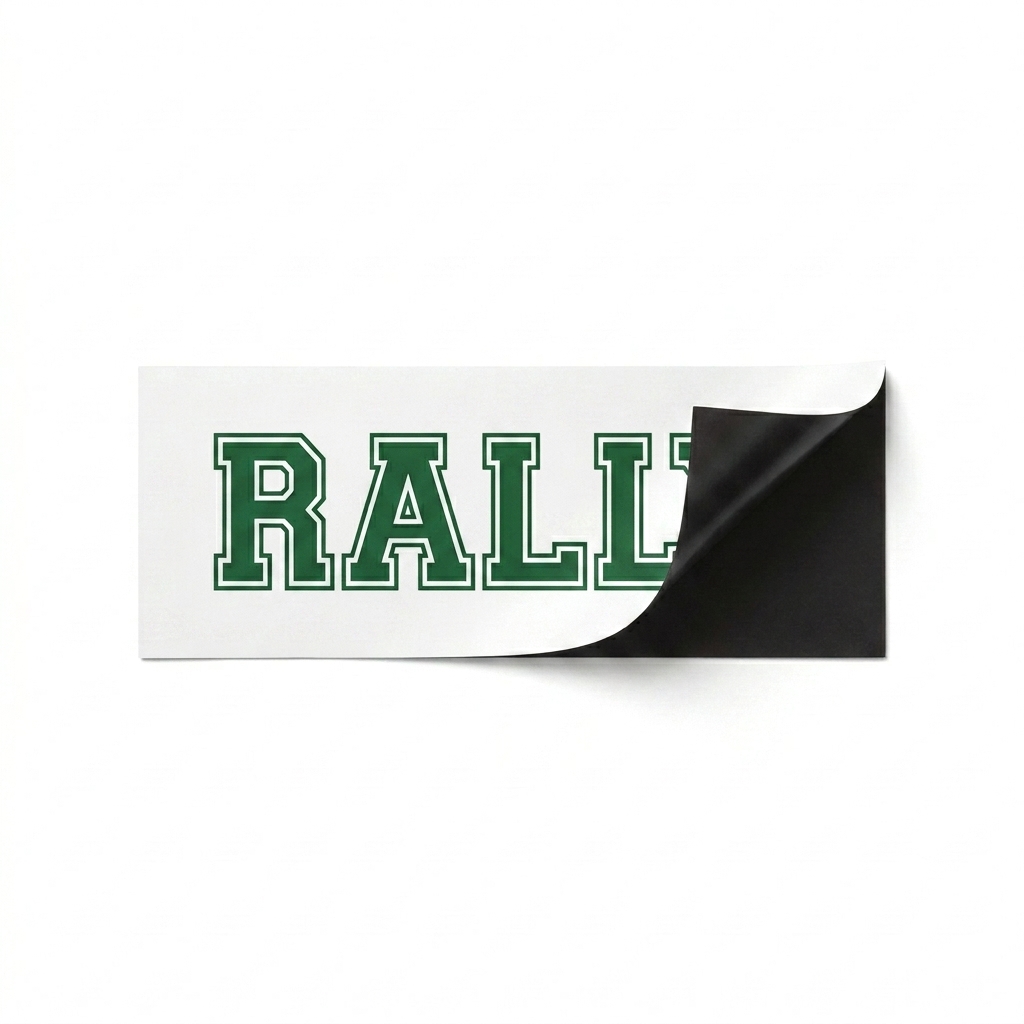 Custom Custom Car Magnet design direction 3: Varsity Sport Wordmark featuring the RALLY CLUB wordmark