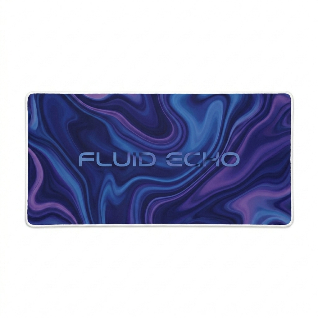 Custom Custom Gaming Mouse Pad design direction 3: Abstract Fluid Art featuring the FLUID ECHO wordmark