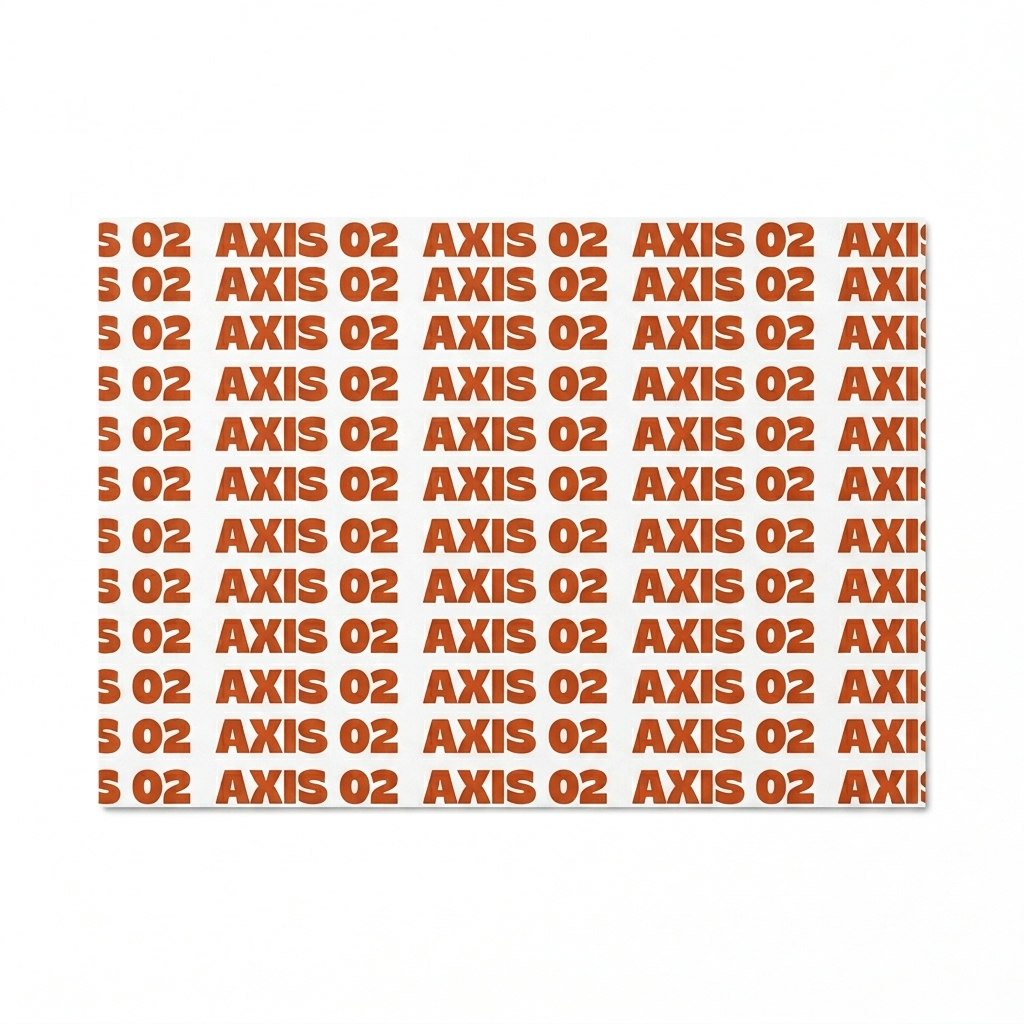 Custom Custom Gift Wrap Paper design direction 3: Retro Typography Grid featuring the AXIS 02 wordmark