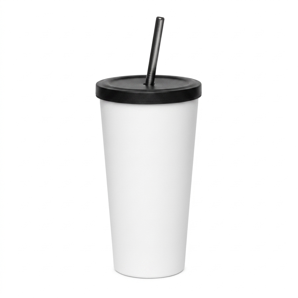 Custom Insulated Tumbler with Straw — Accessories