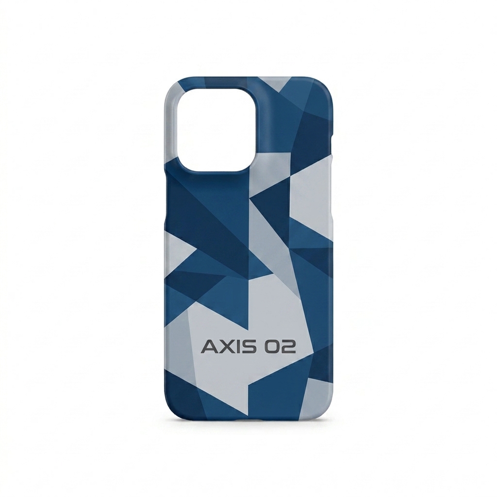 Custom Custom iPhone Snap Case design direction 2: Abstract Geometric featuring the AXIS 02 wordmark