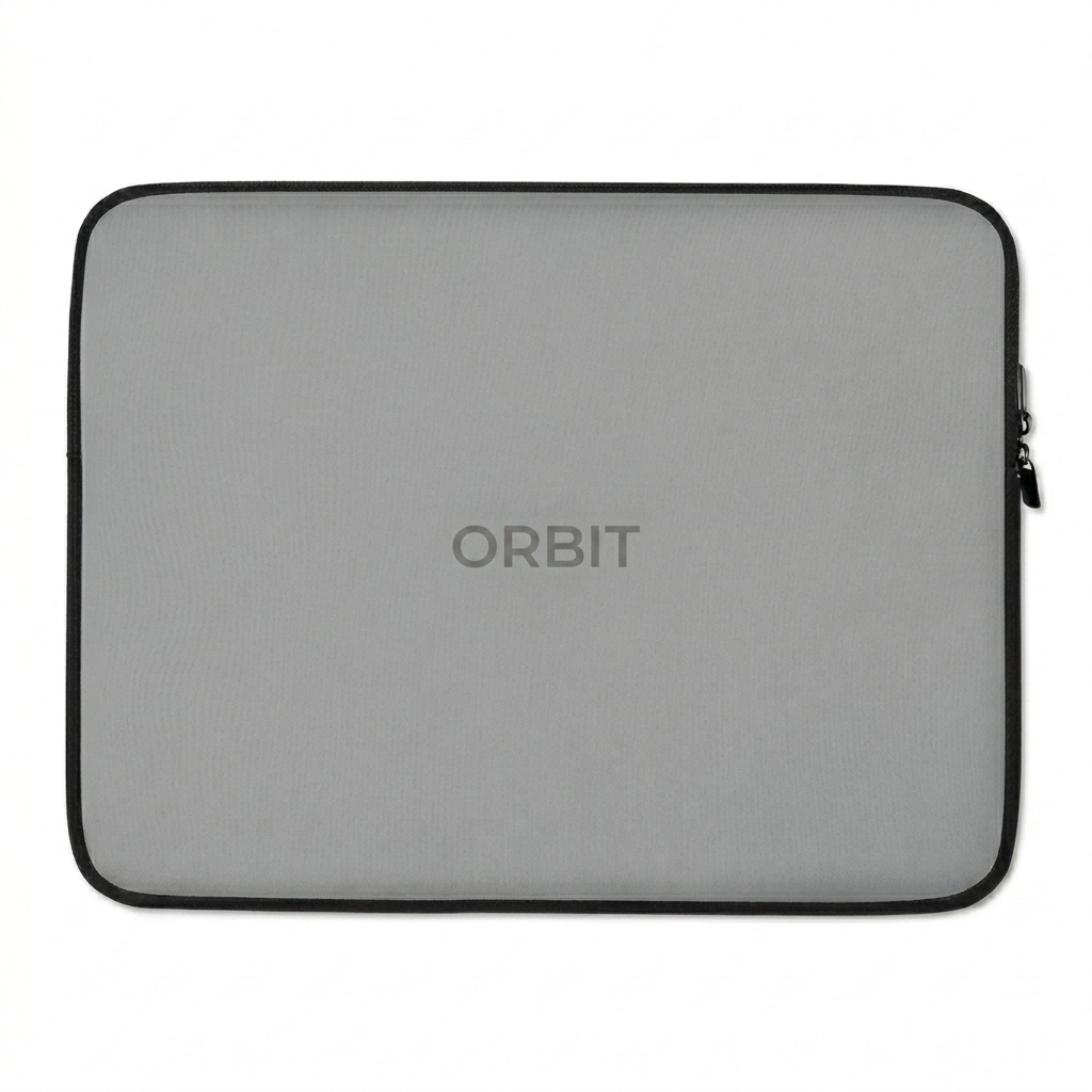 Custom Custom Laptop Sleeve design direction 1: Minimalist Wordmark featuring the ORBIT wordmark