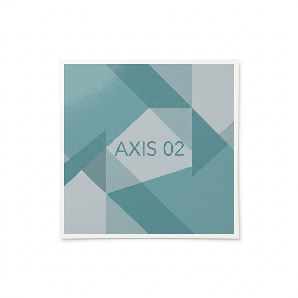 Custom Custom Luster Photo Paper Poster design direction 1: Abstract Geometric Poster featuring the AXIS 02 wordmark