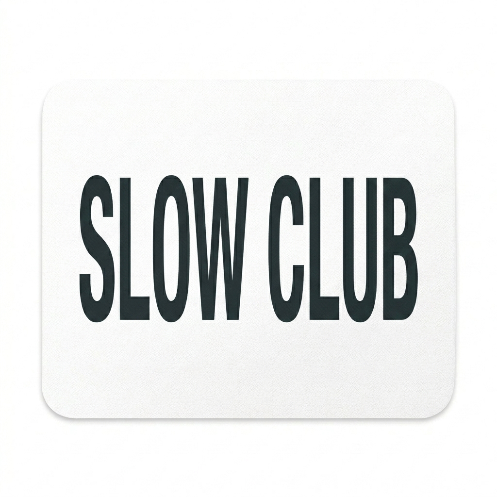 Custom Custom Mouse Pad design direction 3: Distorted Typography featuring the SLOW CLUB wordmark