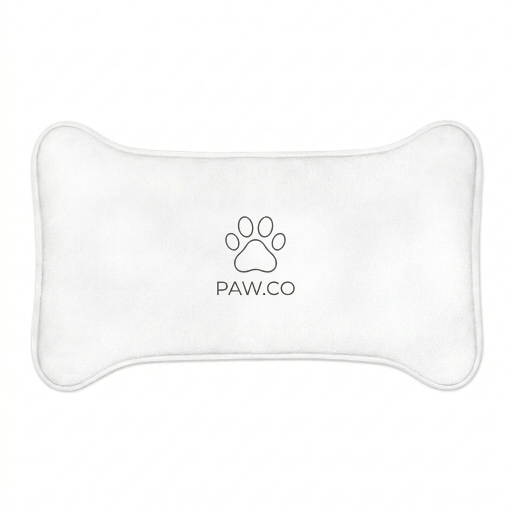 Custom Custom Pet Feeding Mat design direction 1: Minimal Pet Monogram featuring the PAW.CO wordmark