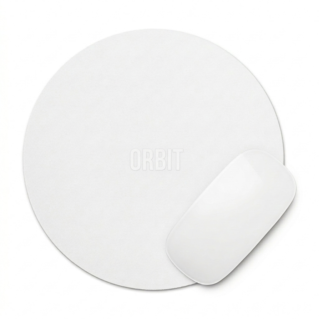 Custom Custom Round Mouse Pad design direction 1: Minimalist Wordmark featuring the ORBIT wordmark