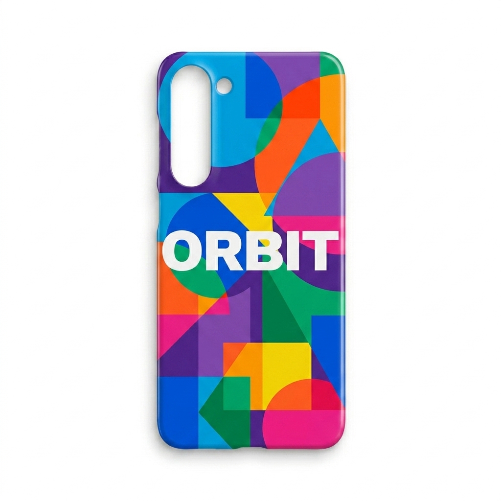 Custom Custom Samsung Snap Case design direction 2: Bold Abstract Graphic featuring the ORBIT wordmark
