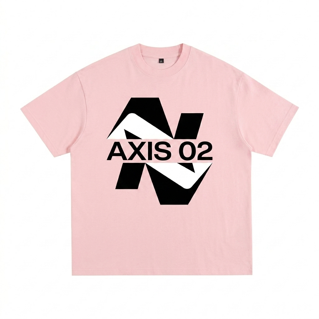 Custom Custom Splatter T-Shirt design direction 2: Abstract Geometric Graphic featuring the AXIS 02 wordmark