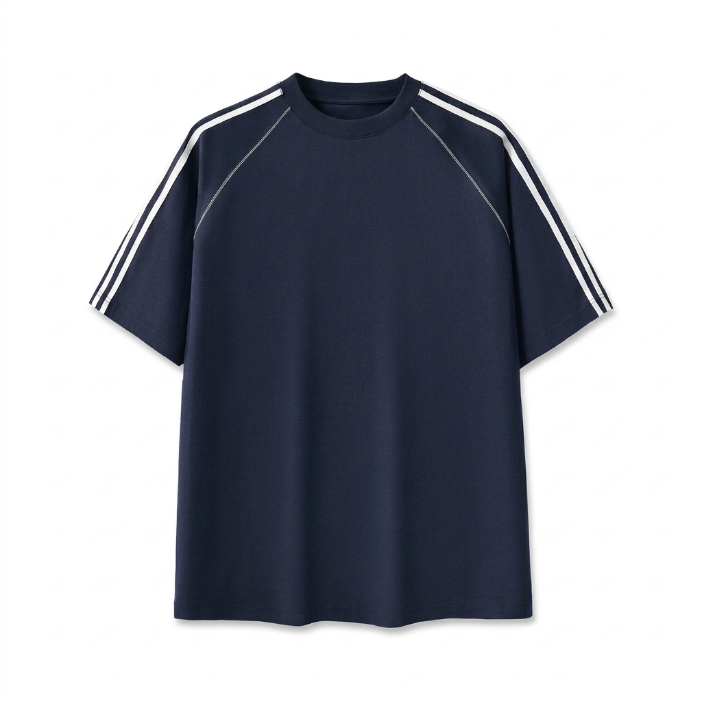 Custom Custom Striped Contrast Stitch T-Shirt — T-Shirts