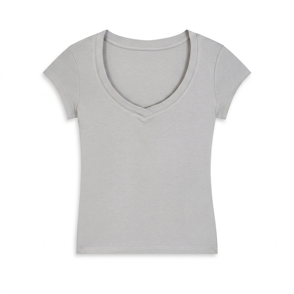 Custom Custom V-Neck Bodycon T-Shirt — T-Shirts