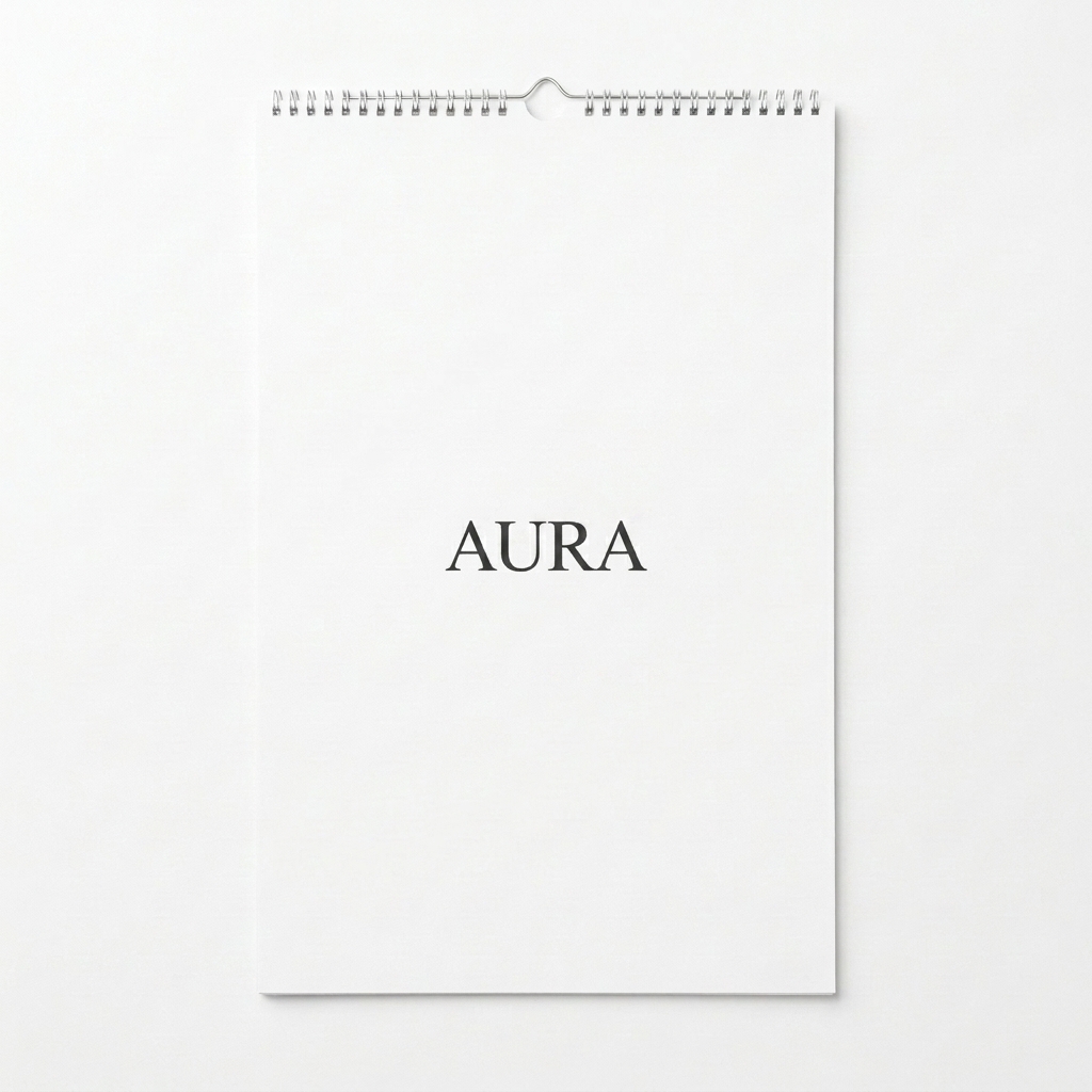 Custom Custom Wall Calendar design direction 1: Elegant Brand Mark Calendar featuring the AURA wordmark