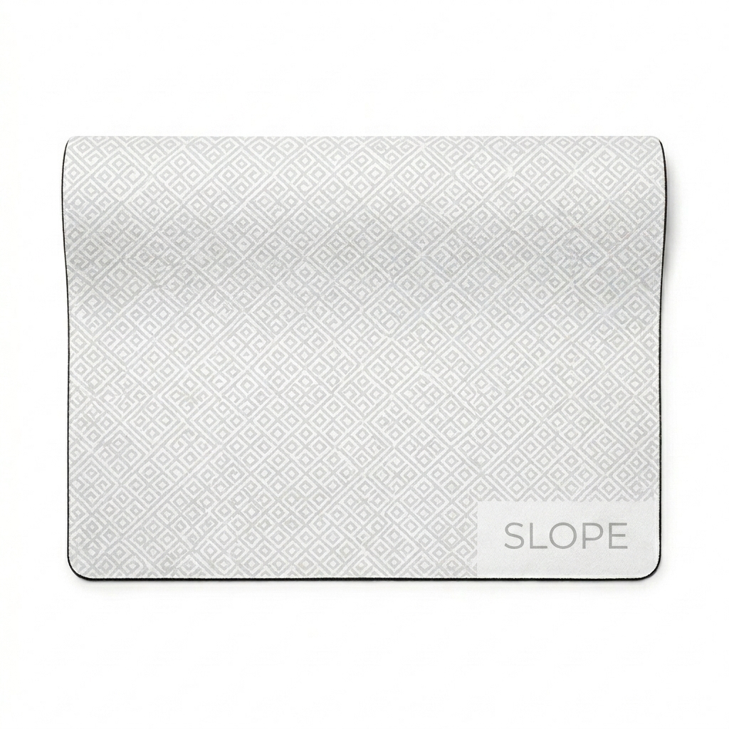 Custom Custom Yoga Mat design direction 1: Minimalist Pattern Play featuring the SLOPE wordmark