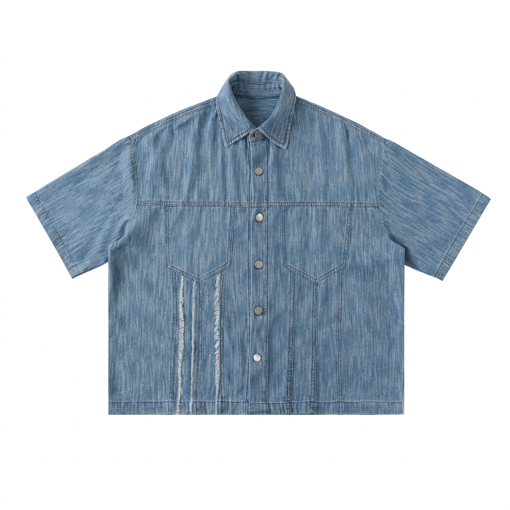 Custom Distressed Wash Short-Sleeve Shirt — T-Shirts