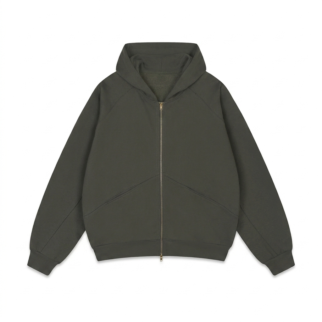 Custom Dolman Sleeve Zip-Through Hoodie — Hoodies