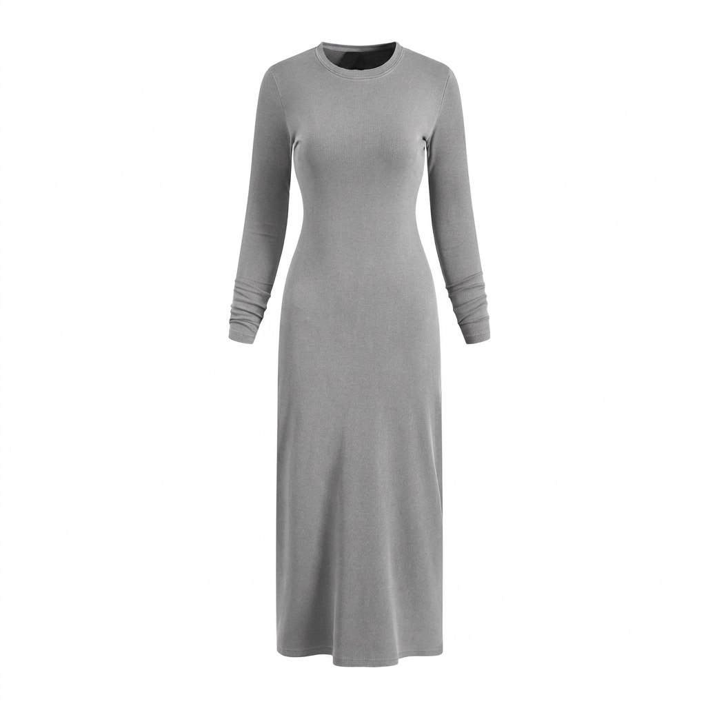 Custom Dyed Washed Slit Maxi Dress — Dresses