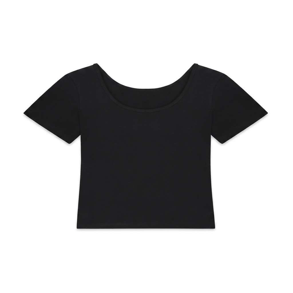 Custom Essential Cotton Bodycon Crop Top — T-Shirts