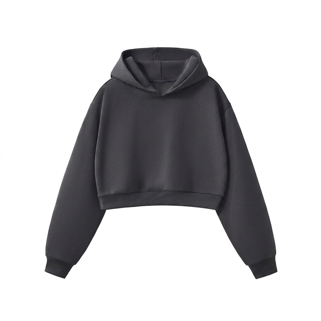 Custom Essential Cropped Hoodie — Hoodies