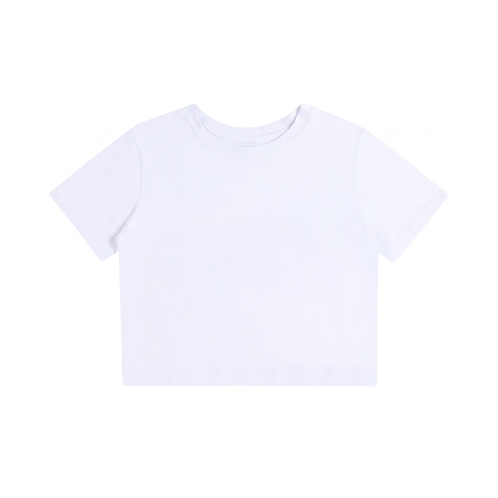 Custom Fitted Crop Cotton T-Shirt — T-Shirts