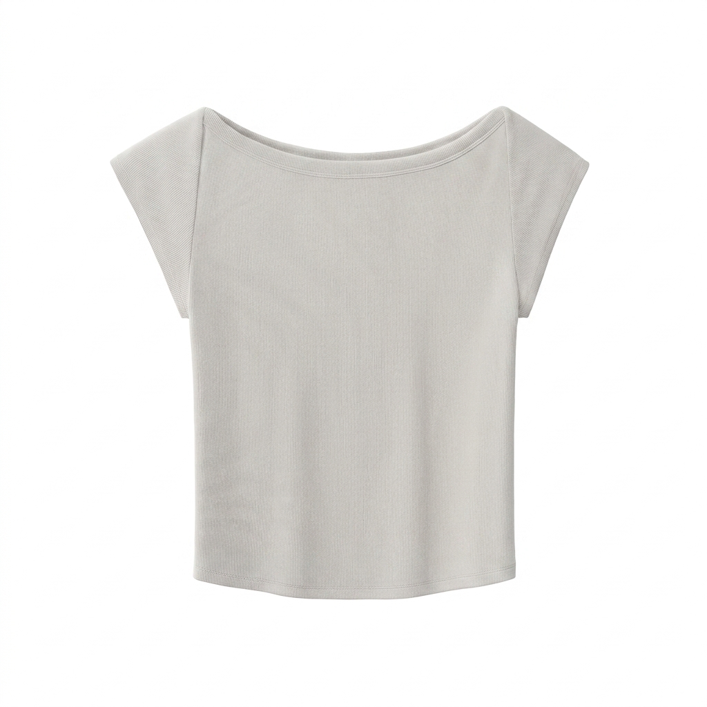 Custom Fitted Wide Neck T-Shirt — T-Shirts