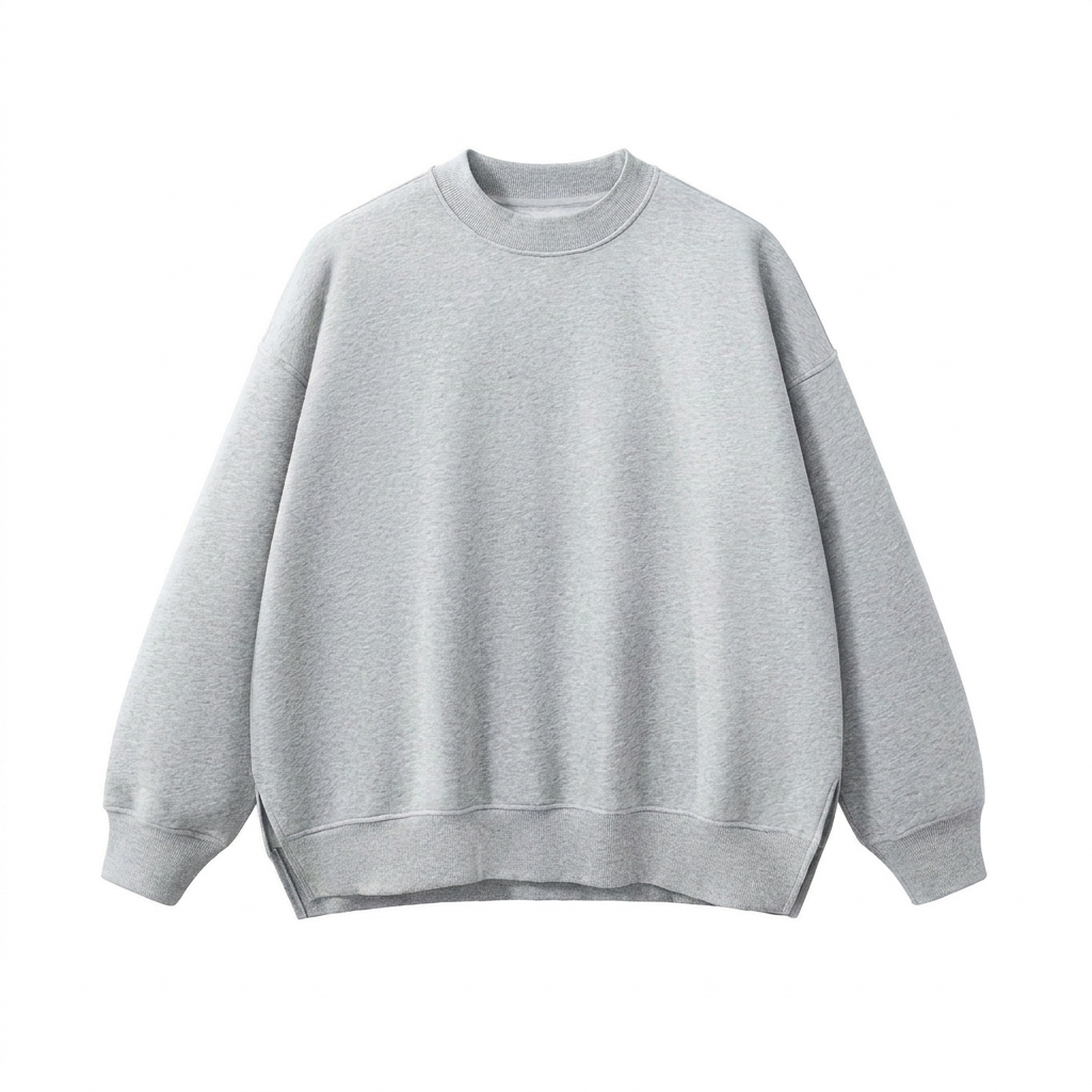 Custom Fleece Side Slit Crewneck Sweatshirt — Crewnecks
