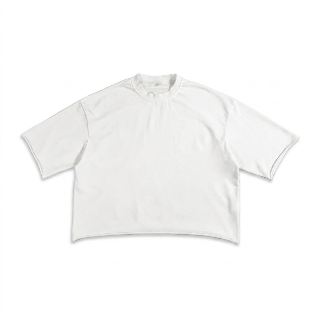 Custom French Terry Raw Edge T-Shirt — T-Shirts