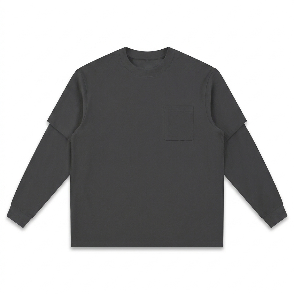 Custom Layered Long Sleeve Oversized Tee — Long Sleeves