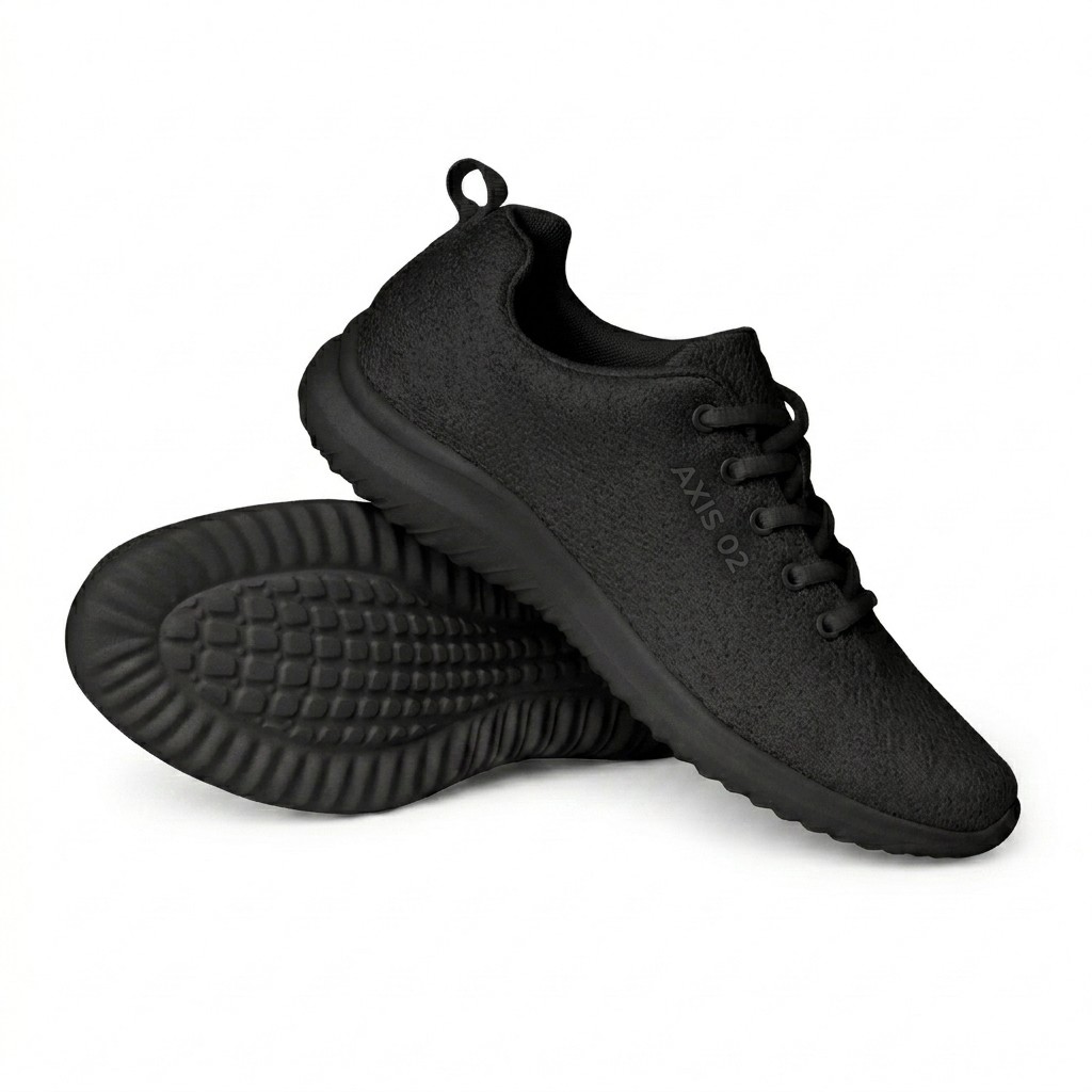 Custom Lightweight Athletic Shoes design direction 1: Tonal Minimalist Wordmark featuring the AXIS 02 wordmark