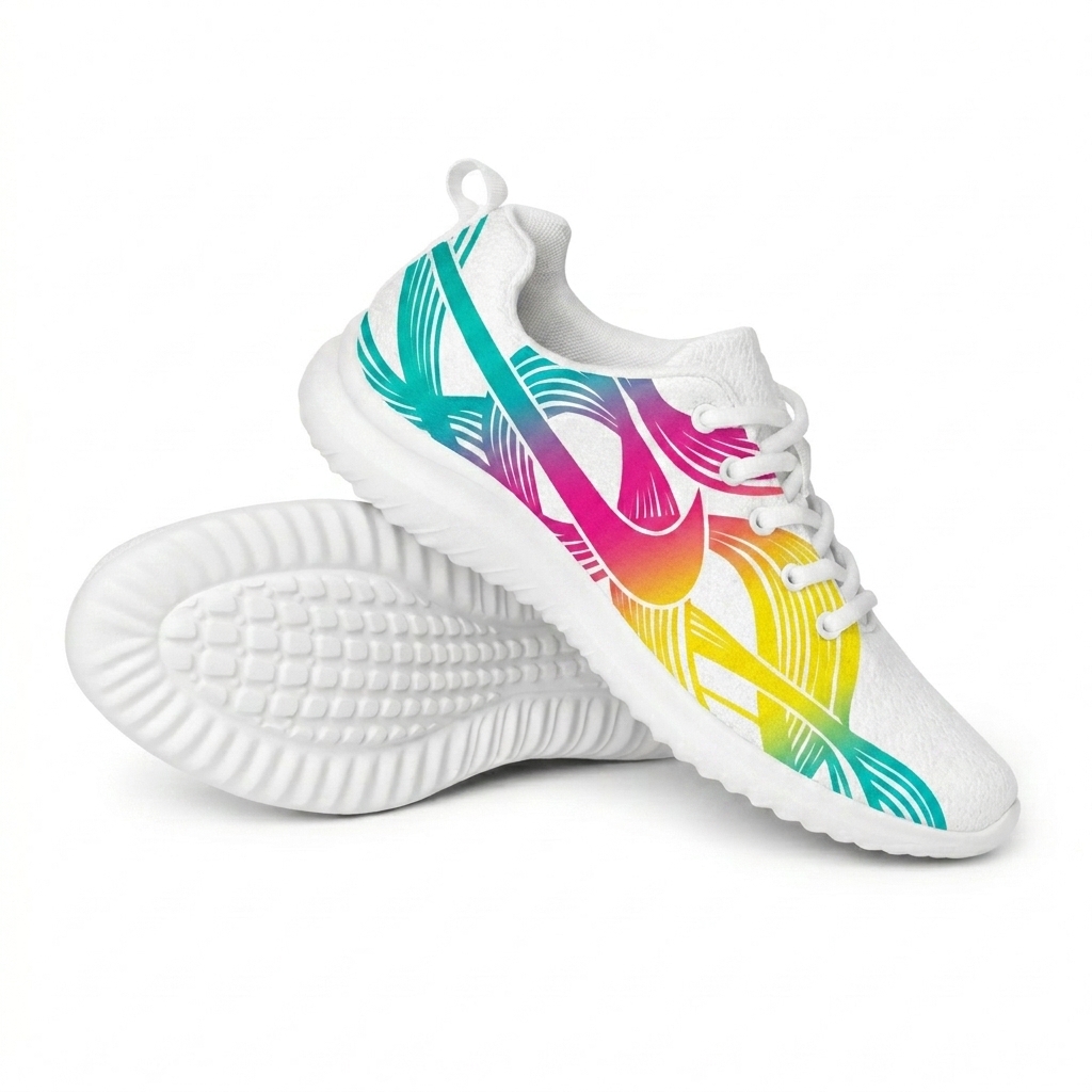 Custom Lightweight Athletic Shoes design direction 2: Bold Abstract Graphic featuring the ORBIT wordmark