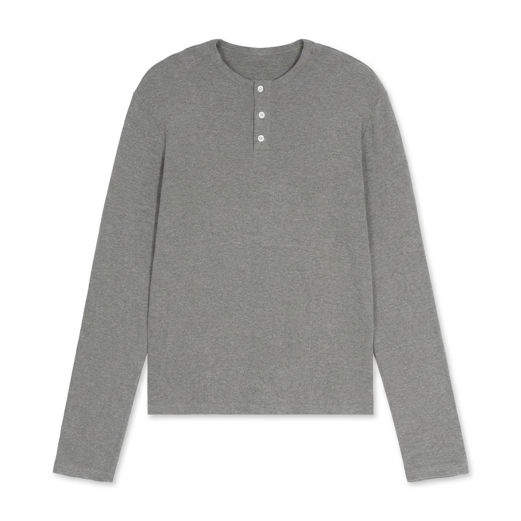 Custom Long Sleeve Henley T-Shirt — Long Sleeves