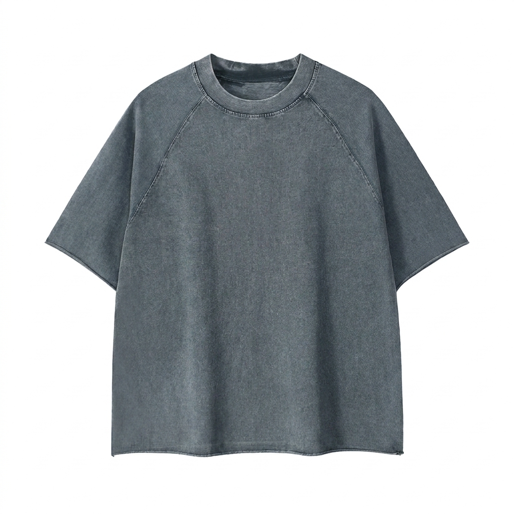 Custom Unisex Mineral Wash Raw Edge T-Shirt — T-Shirts