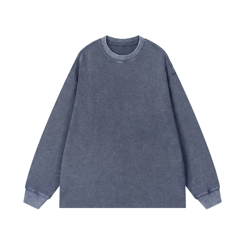 Custom Mineral Wash Waffle Oversized T-Shirt — T-Shirts