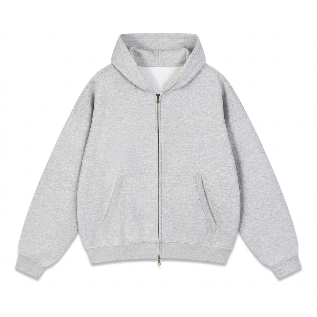 Custom Oversized Dual-Zip Fleece Hoodie — Hoodies