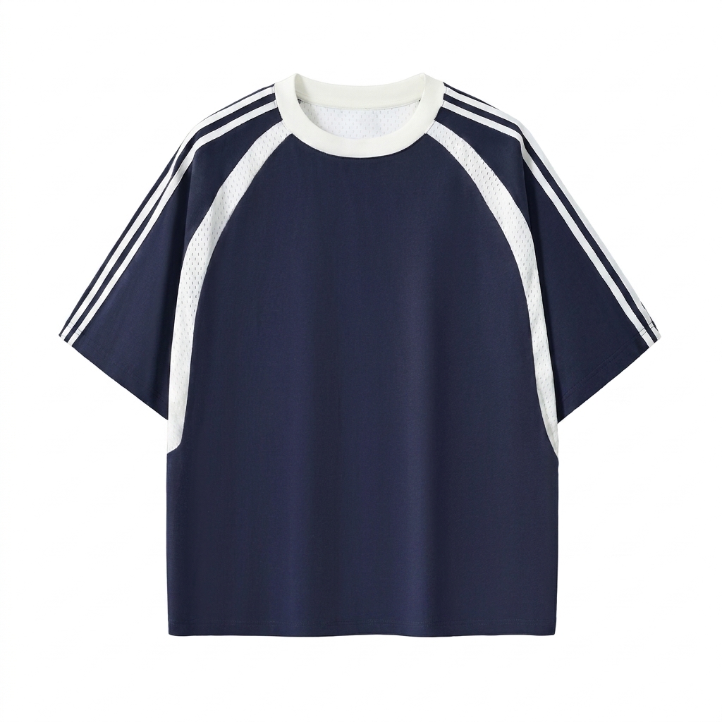 Custom Oversized Mesh Panel T-Shirt — T-Shirts