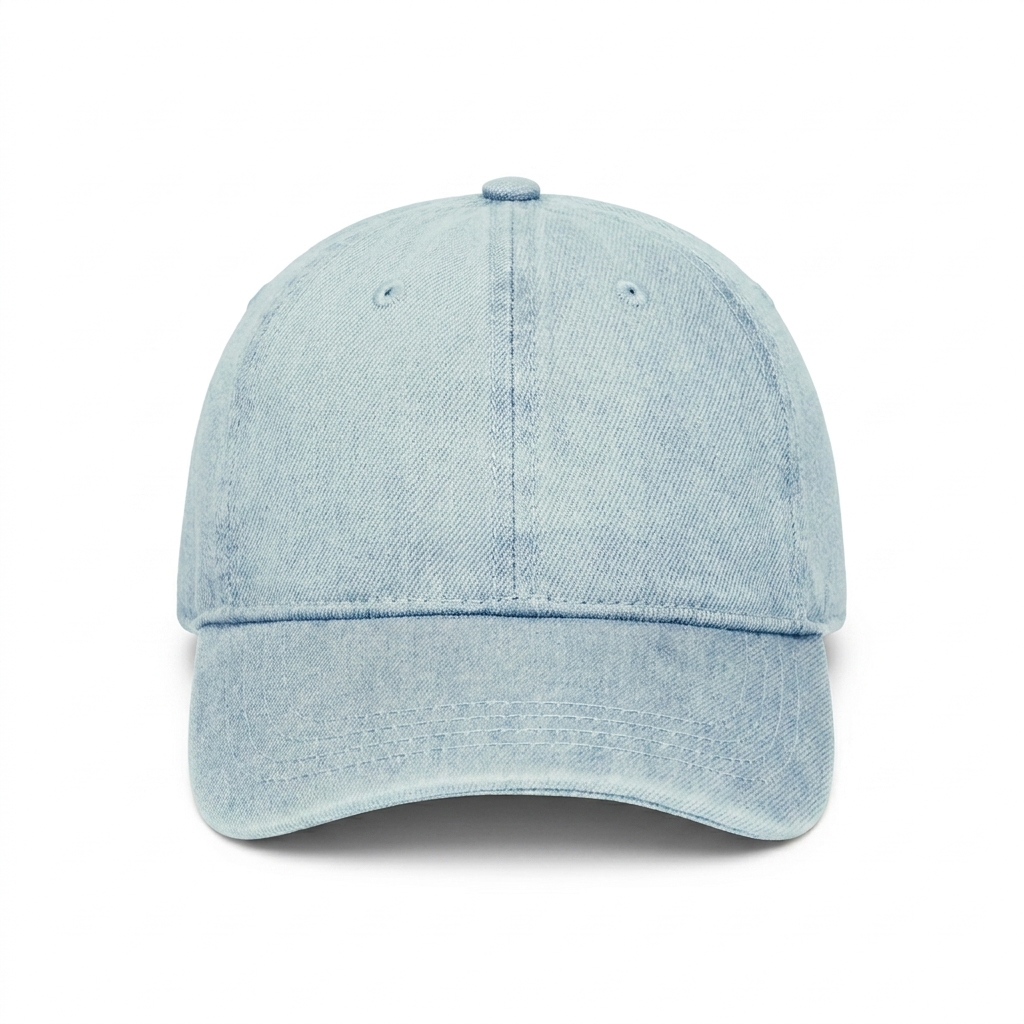 Custom Pigment-Dyed Denim Cap — Caps & Hats