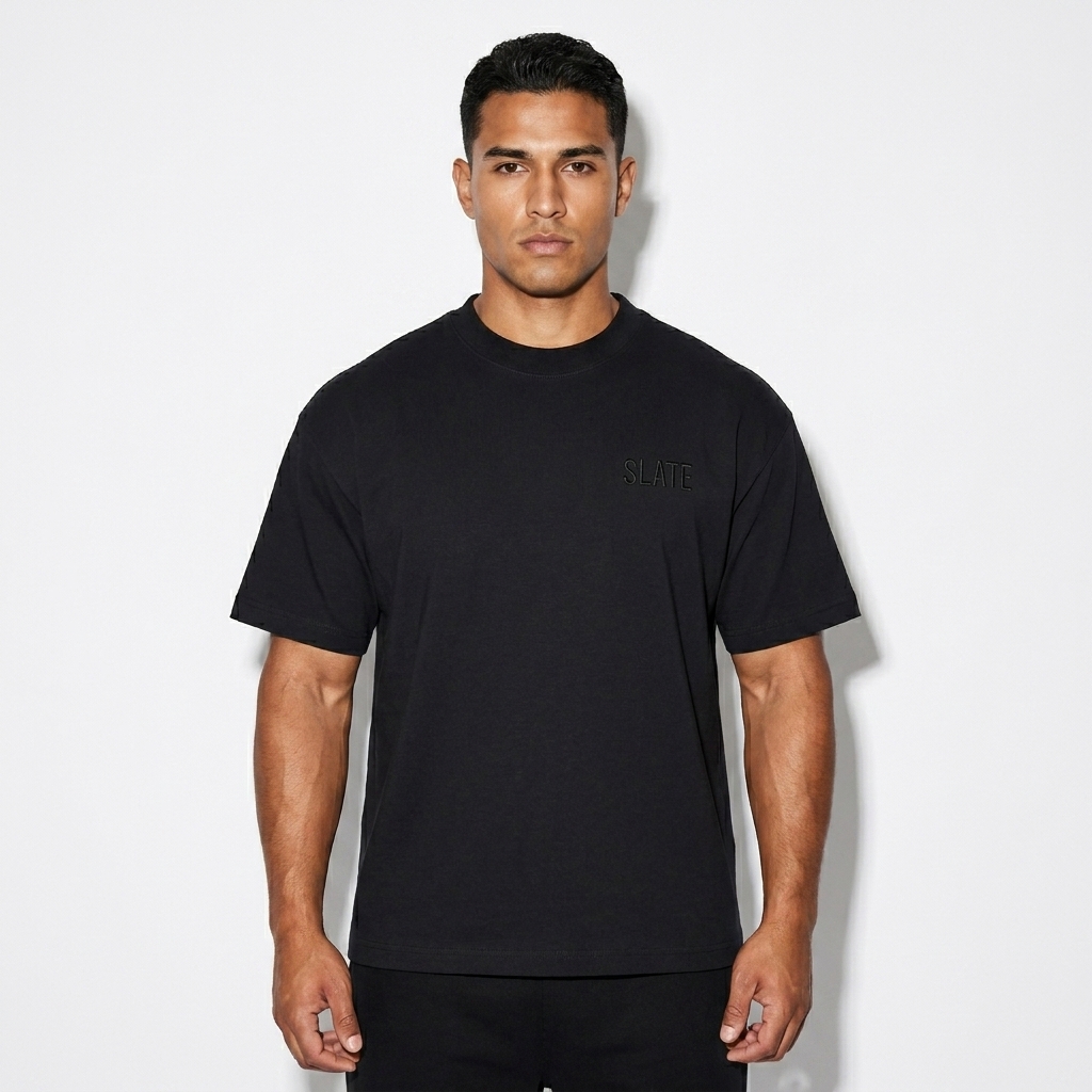 Quick-Dry Cooling T-Shirt worn by a athletic muscular Hispanic male fashion influencer, gorpcore outdoor styling, studio lookbook — custom quick-dry cooling t-shirt
